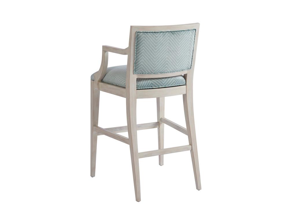 Barclay Butera - Newport Eastbluff Upholstered Bar Stool, Sailcloth - 921-896-41 veiw 2