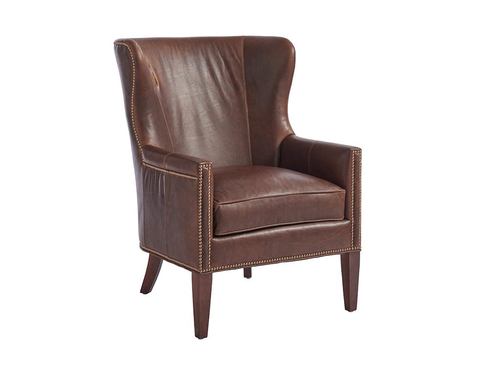 Barclay Butera - Upholstery Avery Leather Wing Chair, Calais - LL5530-11-40 veiw 1