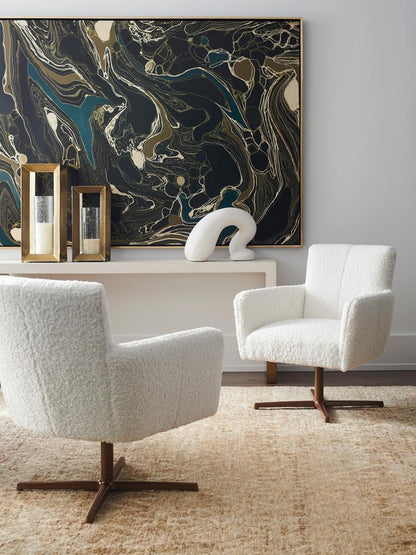Barclay Butera - Upholstery Brooks Swivel Chair - Calais Brass - 5303-11SWCB-40 veiw 3