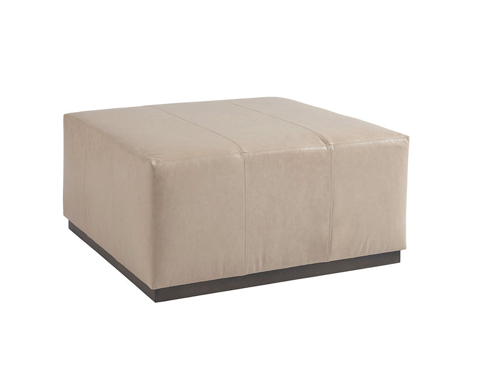 Barclay Butera - Upholstery Clayton Leather Cocktail Ottoman, Charcoal - LL5455-46-40 veiw 1