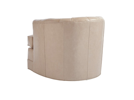 Barclay Butera - Upholstery Cliffhaven Leather Swivel Chair, Beige - LL5410-11SW-40 veiw 2