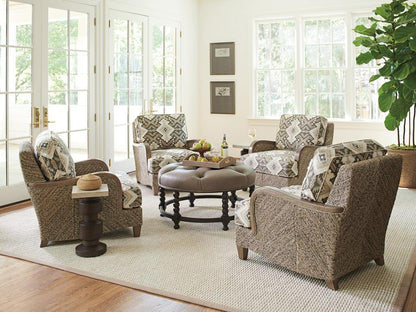 Barclay Butera - Upholstery Hanover Leather Tufted Top Ottoman, Cacao - LL5452-46-40 veiw 3