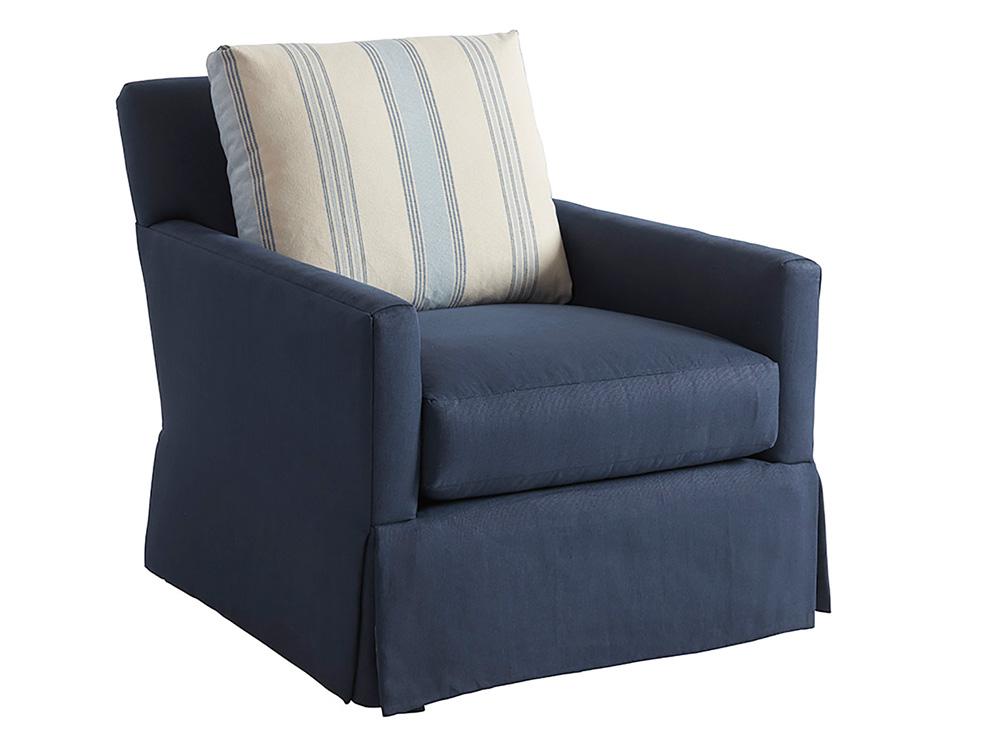 Barclay Butera - Upholstery Harlow Swivel Chair, Navy - 5418-11SW-40 veiw 1