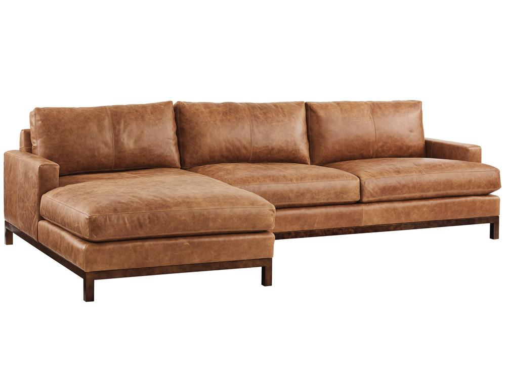 Barclay Butera - Upholstery Horizon Leather Sectional, Calais Brass - LL5178-50S-41 veiw 1