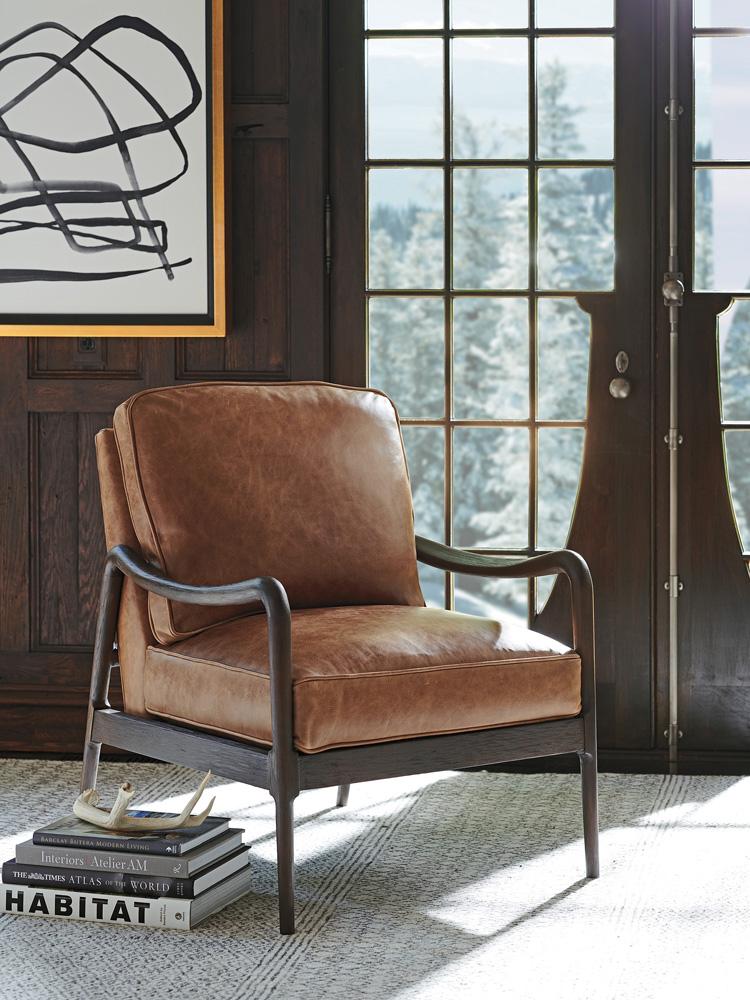 Barclay Butera - Upholstery Leblanc Leather Chair, Arrowleaf - LL5308-11-41 veiw 3