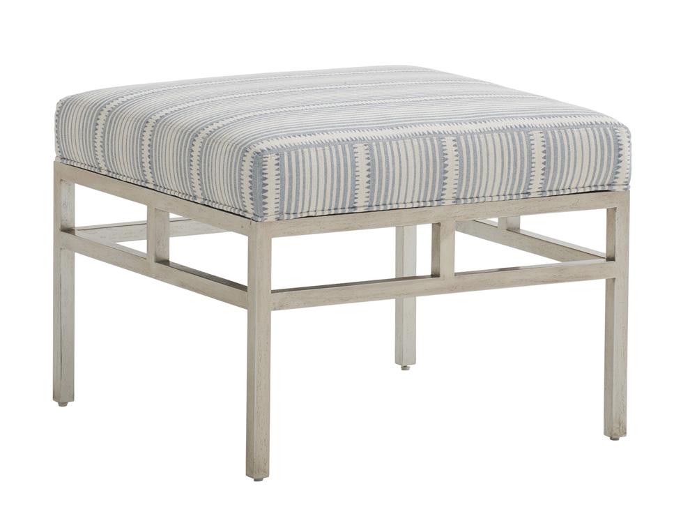 Barclay Butera - Upholstery Lucca Metal Ottoman, Ivory - 5460-44-40 veiw 1