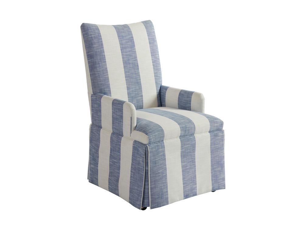 Barclay Butera - Upholstery Mackenzie Dining Arm Chair, Blue/White - 5385-13-40 veiw 1