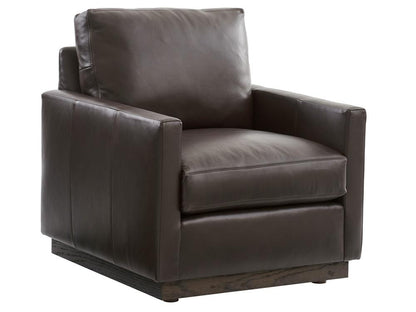 Barclay Butera - Upholstery Meadow View Leather Swivel Chair, Arrowleaf - LL5165-11SW-40 veiw 1