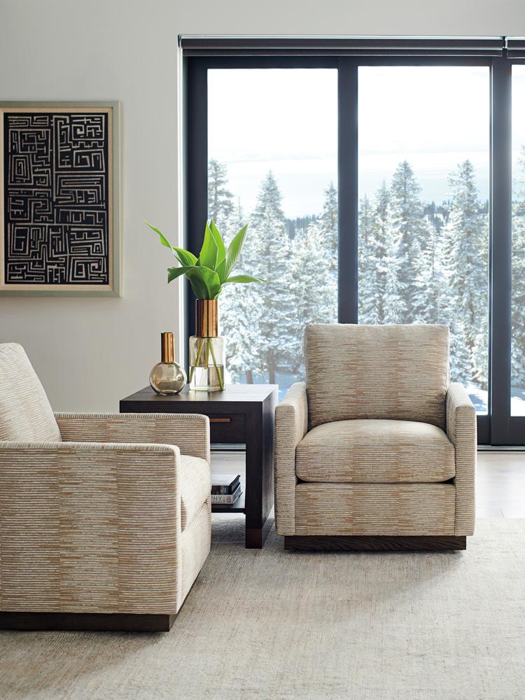 Barclay Butera - Upholstery Meadow View Swivel Chair, Arrowleaf - 5165-11SW-41 veiw 3