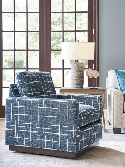 Barclay Butera - Upholstery Meadow View Swivel Chair, Charcoal - 5165-11SW-42 veiw 2