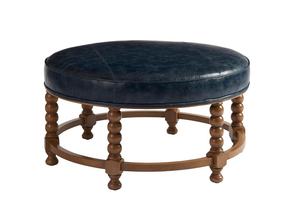 Barclay Butera - Upholstery Naples Leather Cocktail Ottoman, Laguna Sands - LL5451-46-40 veiw 1
