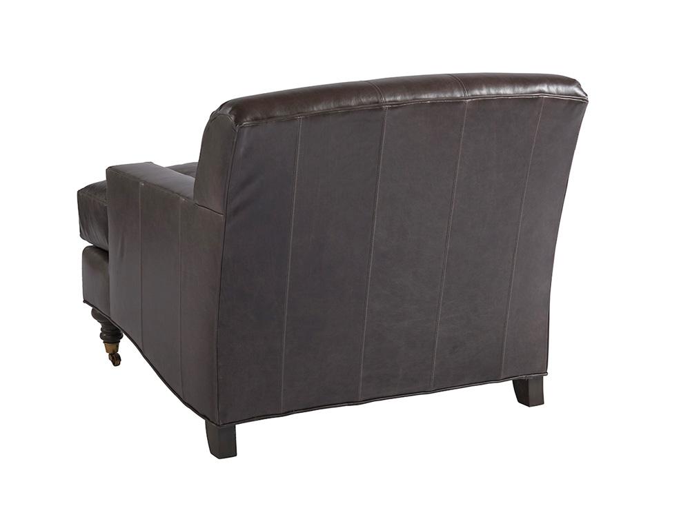 Barclay Butera - Upholstery Oxford Leather Chair, Charcoal - LL5160-11-40 veiw 3