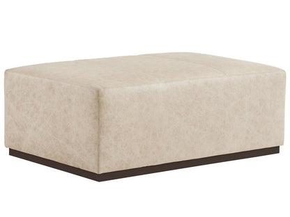 Barclay Butera - Upholstery Sterling Leather Ottoman, Arrowleaf - LL5465-46-40 veiw 1