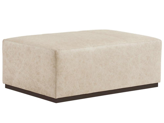 Barclay Butera - Upholstery Sterling Leather Ottoman, Arrowleaf - LL5465-46-40 veiw 1