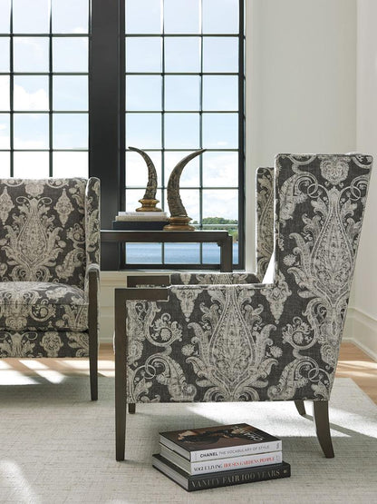 Barclay Butera - Upholstery Stratton Wing Chair, Charcoal - 5520-11-40 veiw 3