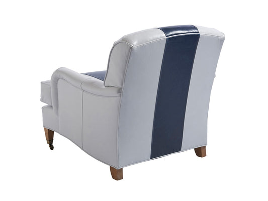 Barclay Butera - Upholstery Sydney Leather Chair With Brass Casters, Laguna Sands - LL5110-11BAA-40 veiw 2