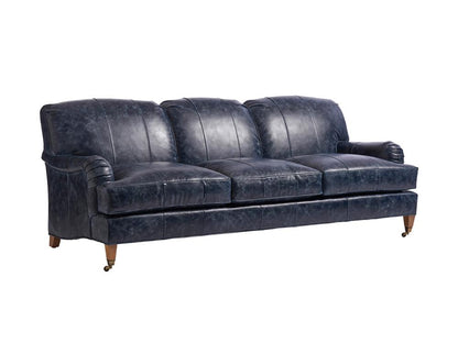 Barclay Butera - Upholstery Sydney Leather Sofa With Brass Casters, Laguna Sands - LL5110-33B-40 veiw 1