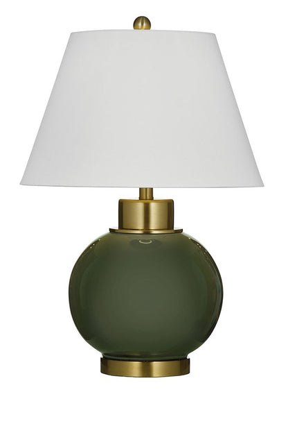 Bassett Mirror - 24" Green Ceramic Table Lamp - L4662T view 1