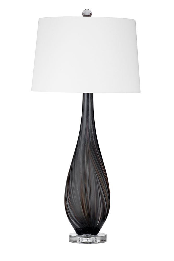 Bassett Mirror - 34" Black Art Glass Table Lamp - L4460T view 1