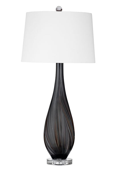 Bassett Mirror - 34" Black Art Glass Table Lamp - L4460T view 1