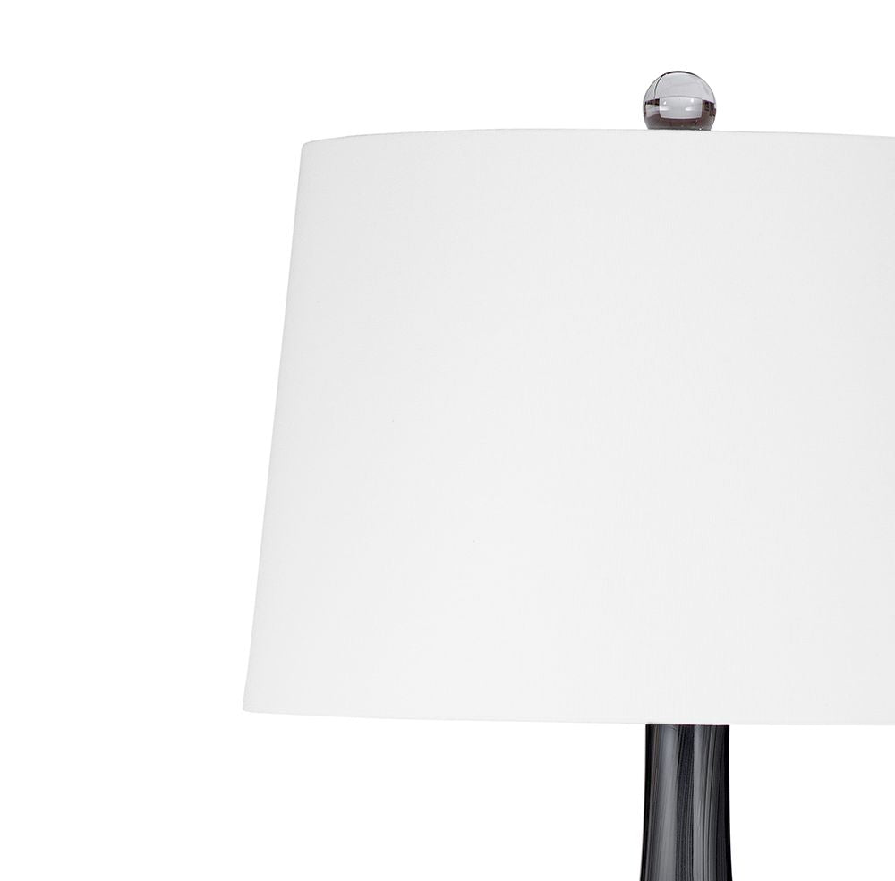Bassett Mirror - 34" Black Art Glass Table Lamp - L4460T view 2