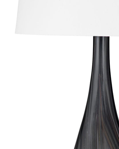 Bassett Mirror - 34" Black Art Glass Table Lamp - L4460T view 3