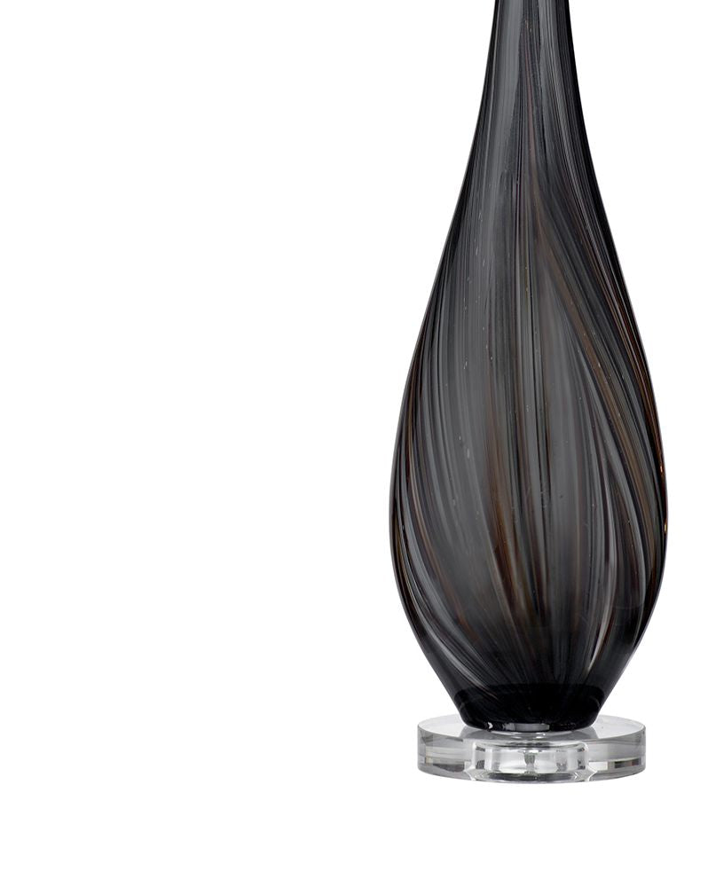 Bassett Mirror - 34" Black Art Glass Table Lamp - L4460T view 4