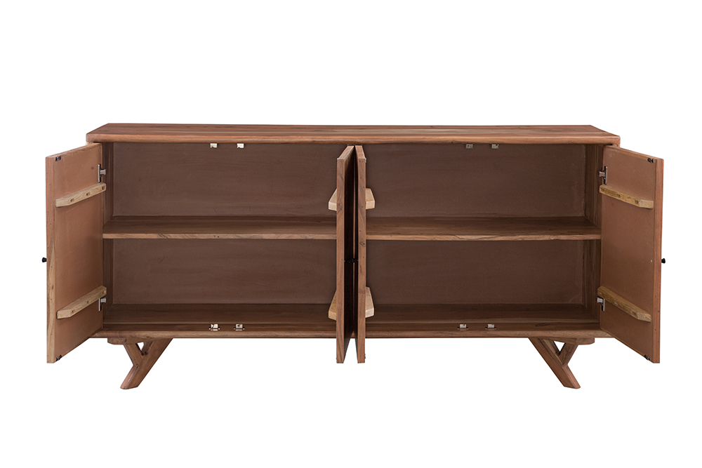 Bassett Mirror - 72" Brown Mango Wood Storage Cabinet - 2548-DR-576 view 3