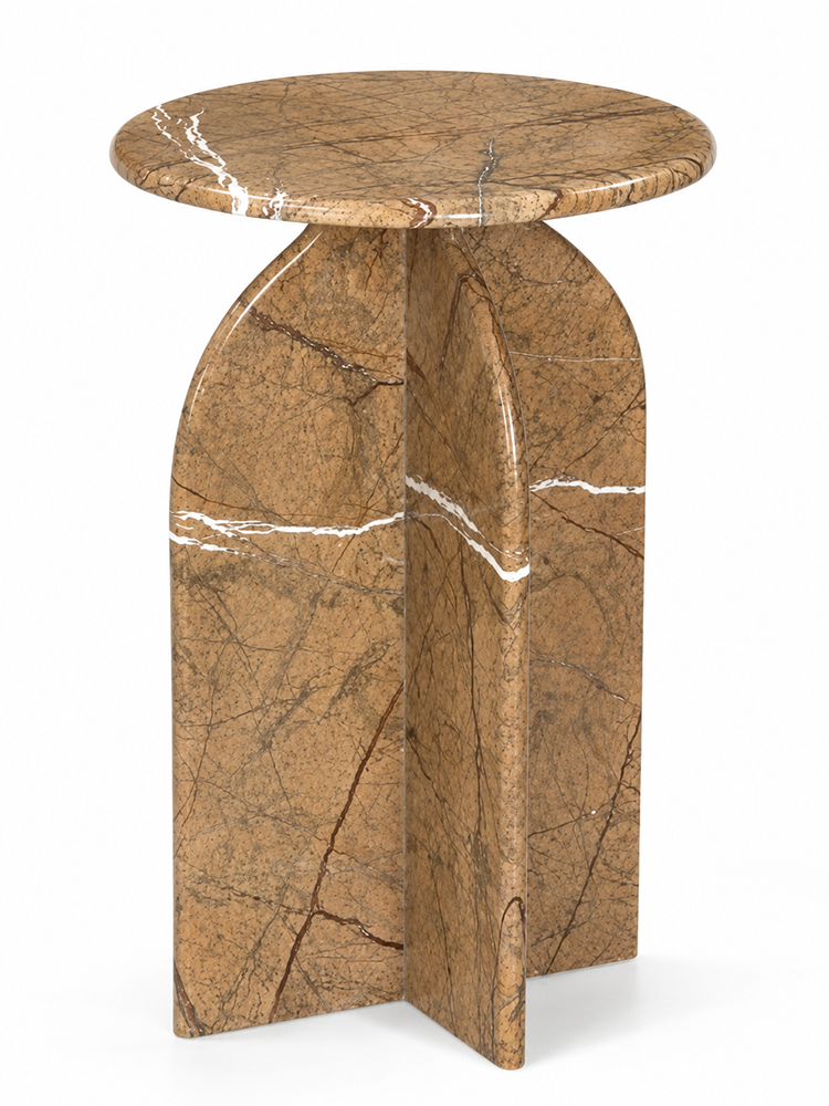Bassett Mirror - Abbey Amber Marble Accent Table - 9921-LR-223 view 1