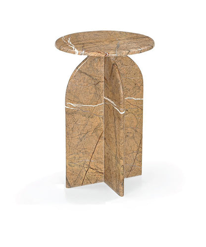Bassett Mirror - Abbey Amber Marble Accent Table - 9921-LR-223 view 2