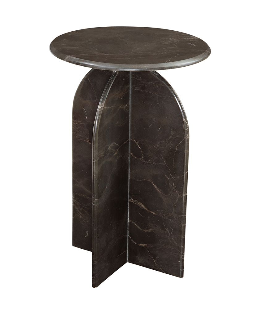 Bassett Mirror - Abbey Brown Marble Drink Table - 9918-LR-223 view 1