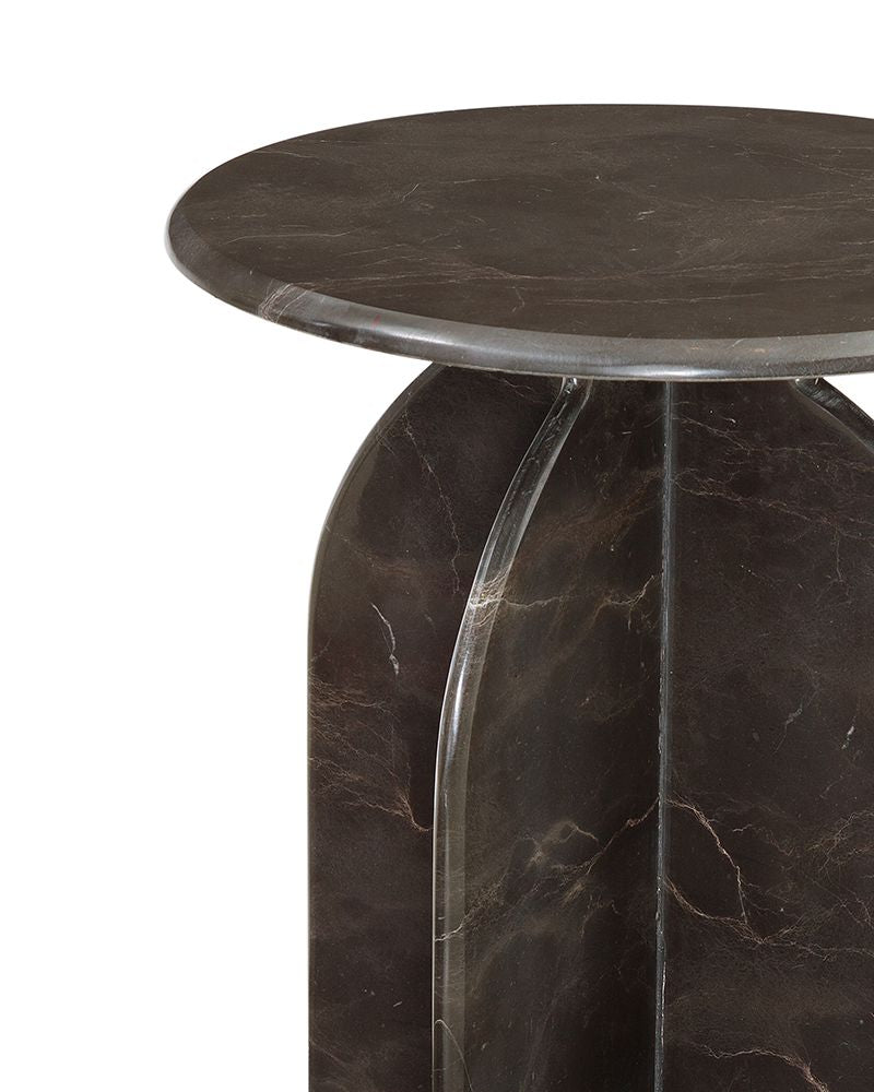 Bassett Mirror - Abbey Brown Marble Drink Table - 9918-LR-223 view 2