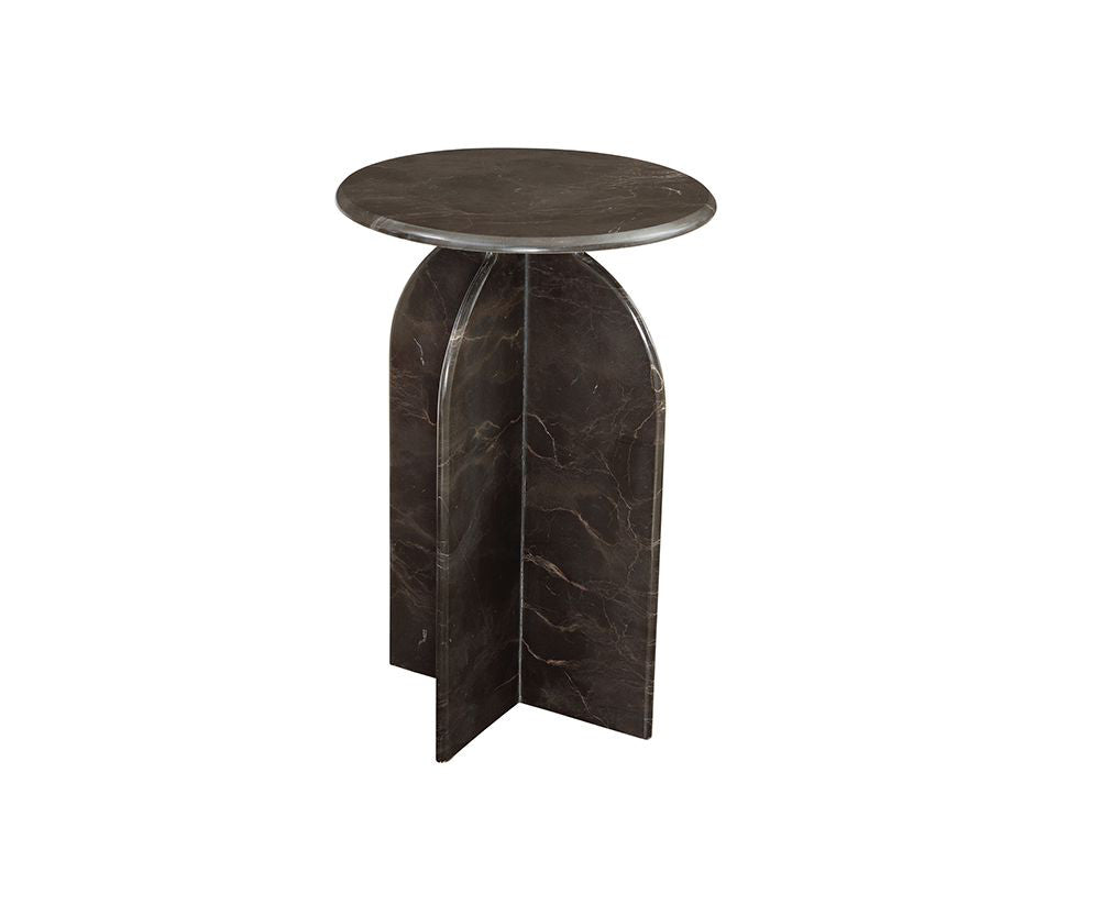 Bassett Mirror - Abbey Brown Marble Drink Table - 9918-LR-223 view 3