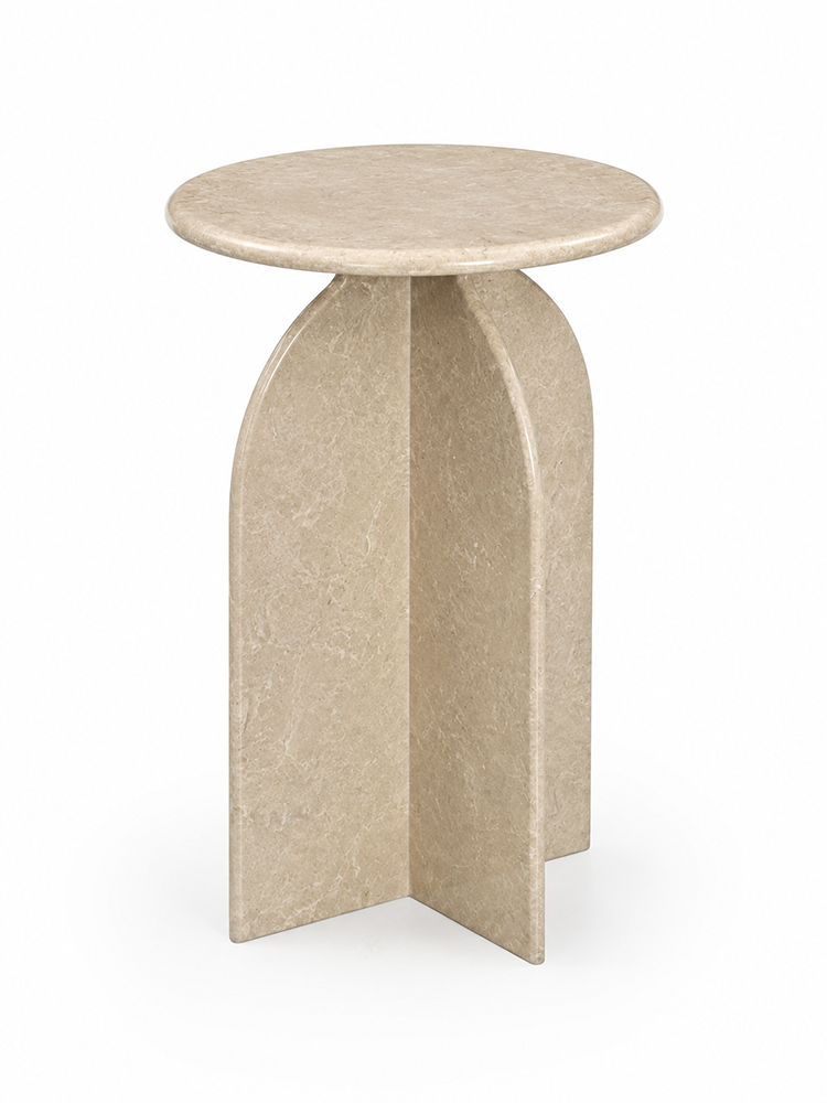 Bassett Mirror - Abbey Feather Marble Accent Table - 9920-LR-223 view 1
