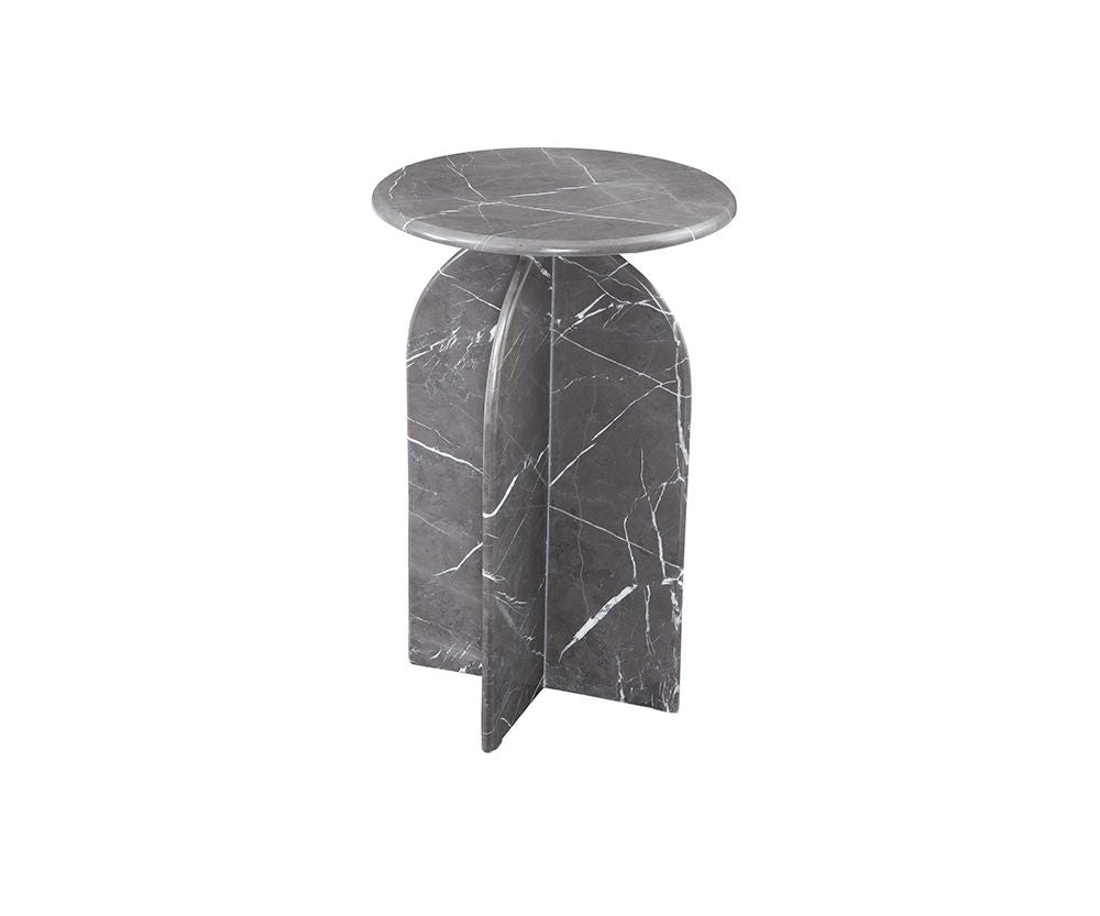Bassett Mirror - Abbey Gray Marble Drink Table - 9919-LR-223 view 2