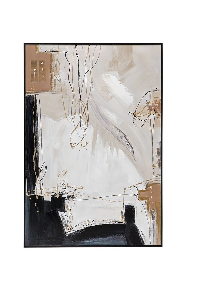 Bassett Mirror - Additions Brown Abstract Framed Canvas - 7300-982 view 1
