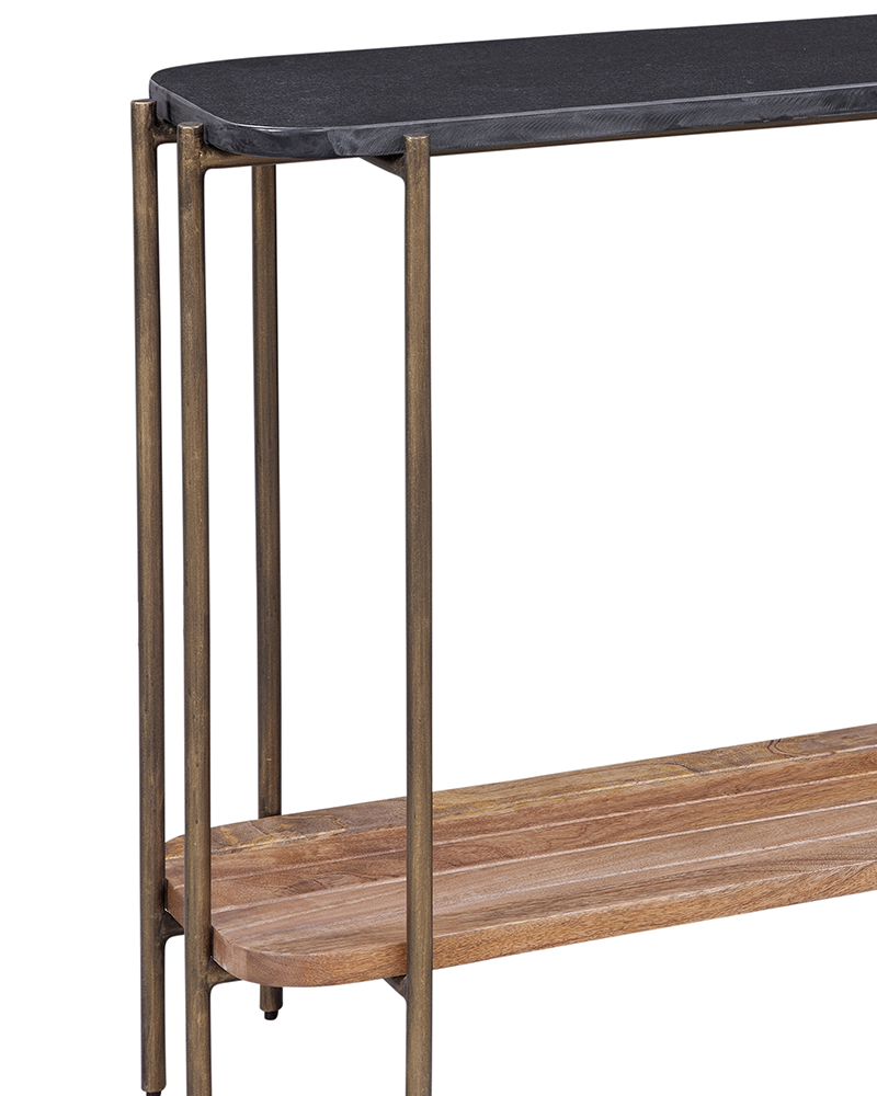 Bassett Mirror - Adrienne 54" Mango Wood Marble Console Table - 6004-400B-T view 3