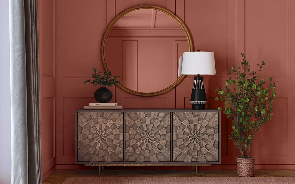 Bassett Mirror - Adrienne 69" Brown Mango Wood Three-Door Storage Cabinet - 5345-DR-576 view 6