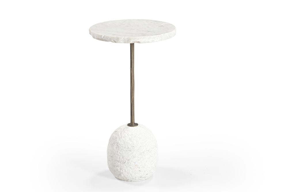 Bassett Mirror - Aeirith White Marble Accent Table - 5596-LR-223 view 1