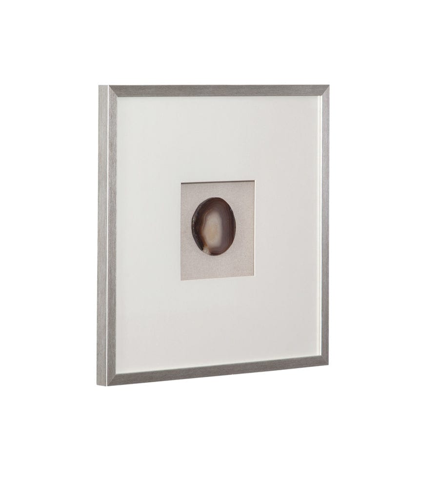 Bassett Mirror - Agate Stone Wall Art in Silver Frame - 7500-813 view 1