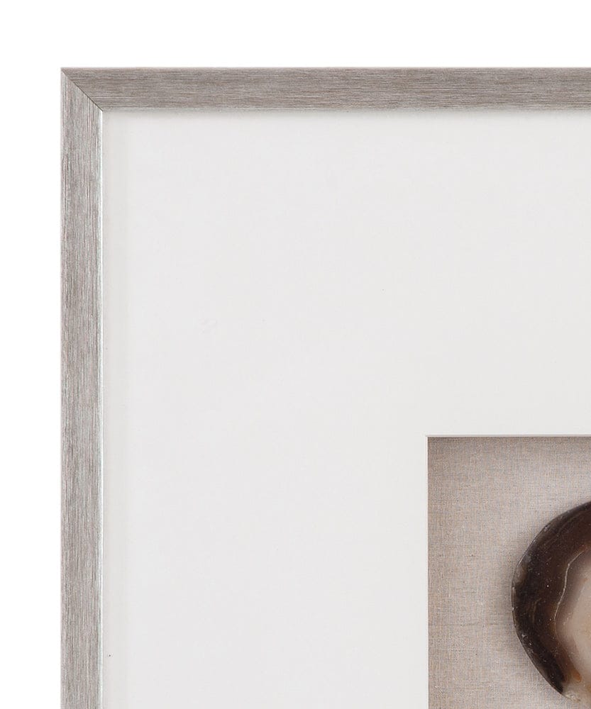 Bassett Mirror - Agate Stone Wall Art in Silver Frame - 7500-813 view 3