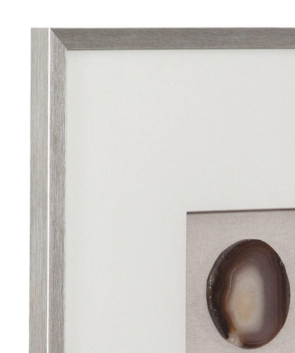 Bassett Mirror - Agate Stone Wall Art in Silver Frame - 7500-813 view 4