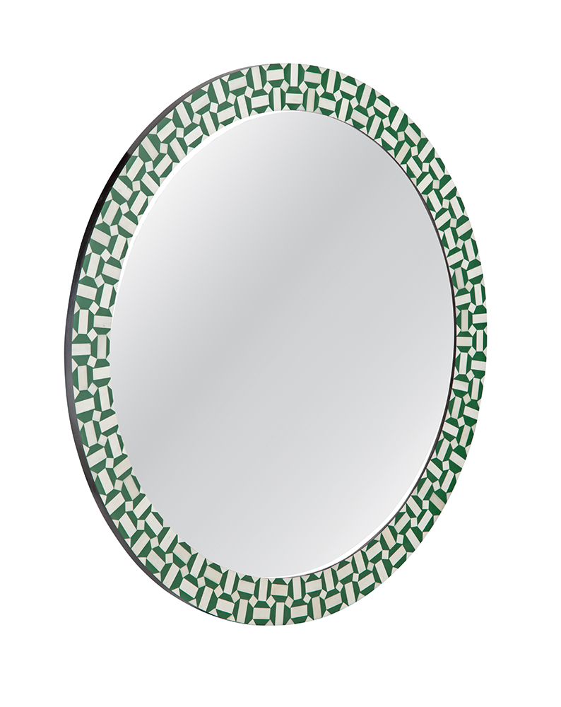 Bassett Mirror - Alanis 36" Green Round Wall Mirror - M5076 view 2