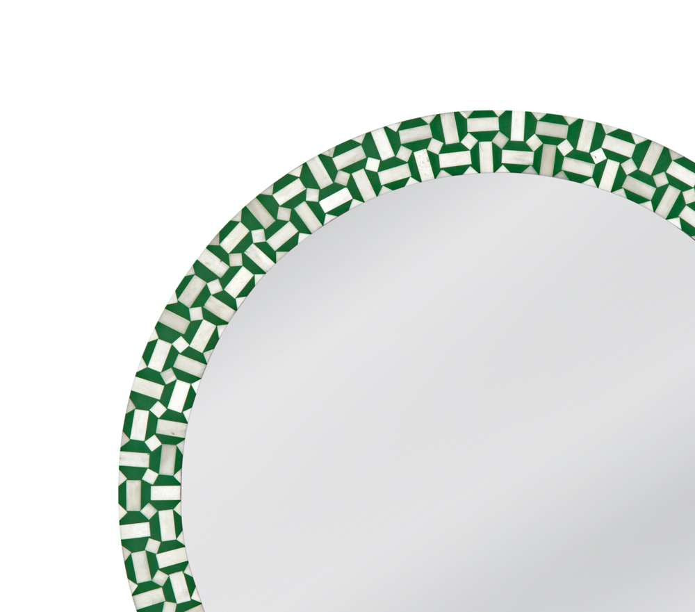 Bassett Mirror - Alanis 36" Green Round Wall Mirror - M5076 view 4