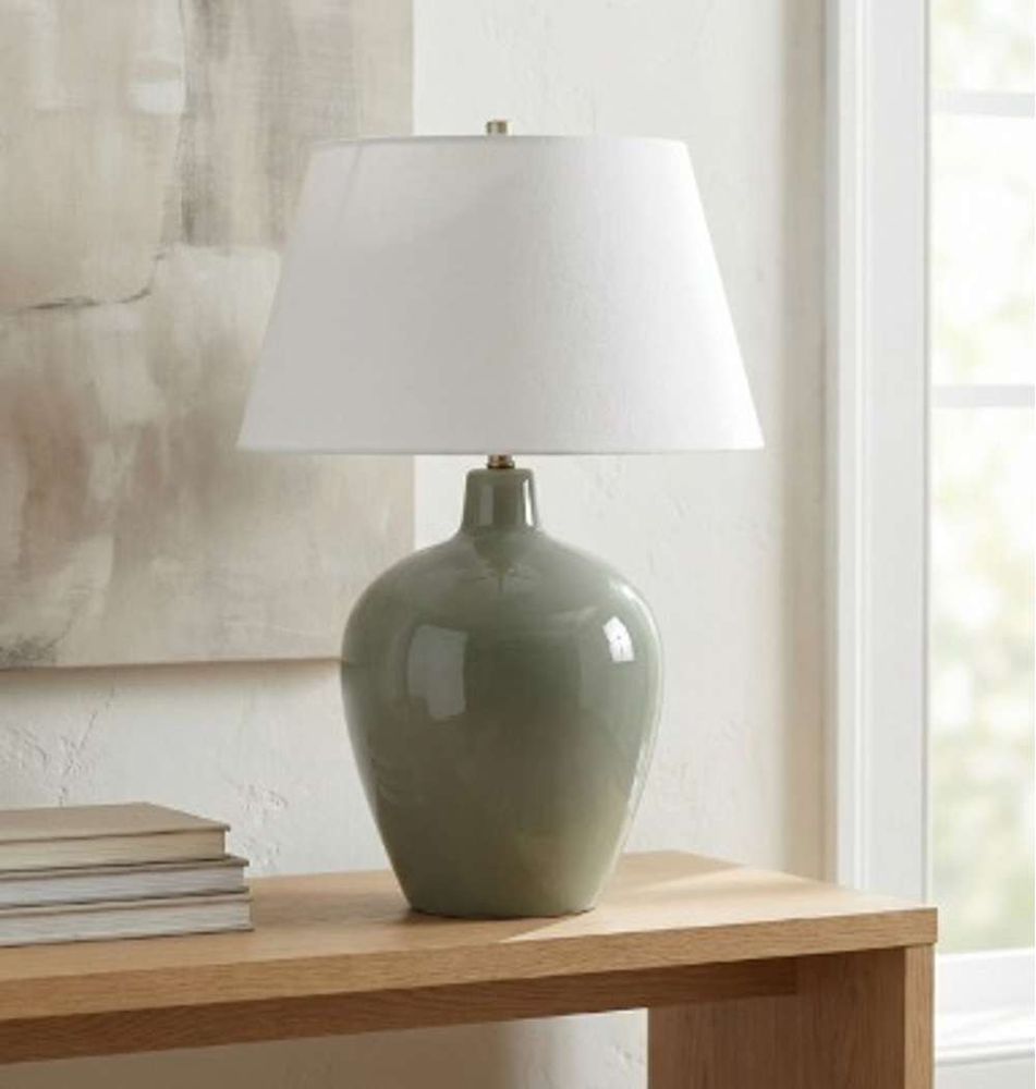 Bassett Mirror - Alder 30" Moss Green Ceramic Table Lamp - L4815T view 4
