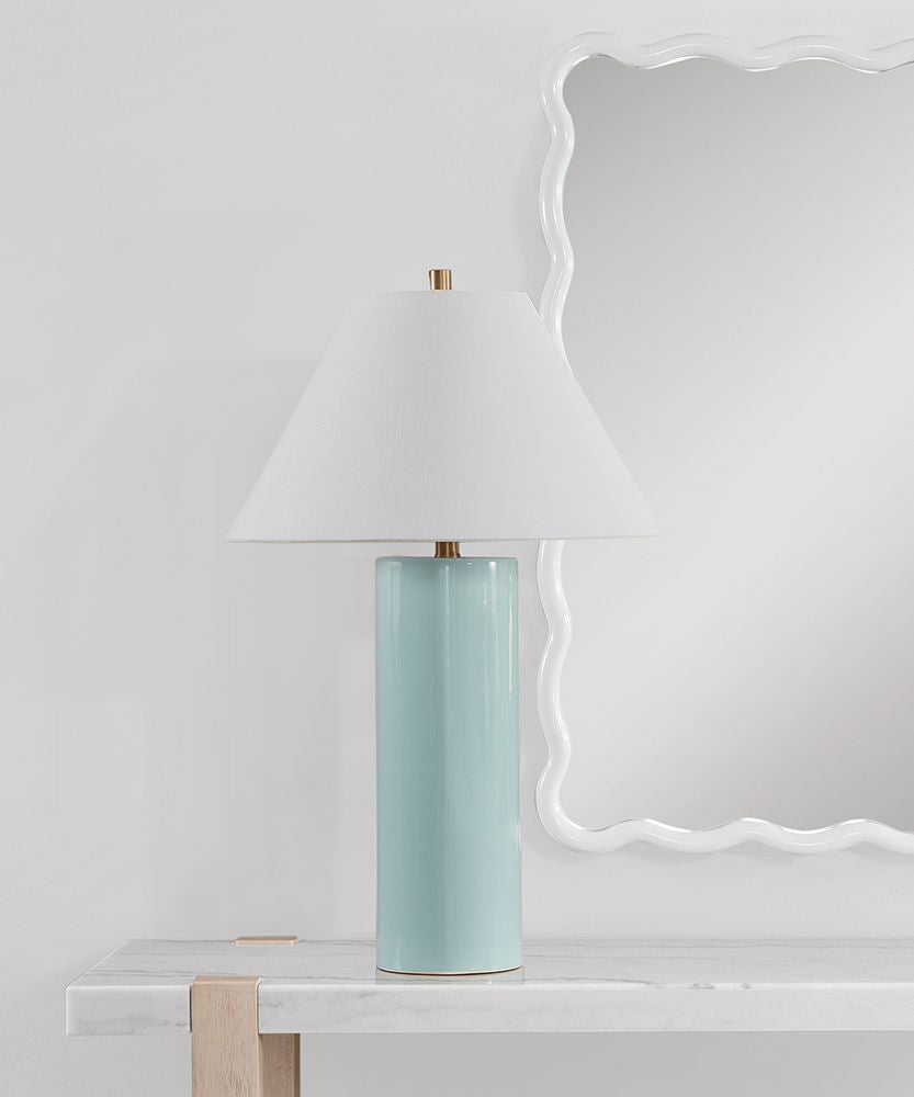 Bassett Mirror - Alexander 29" Blue Ceramic Table Lamp - L4644T view 3