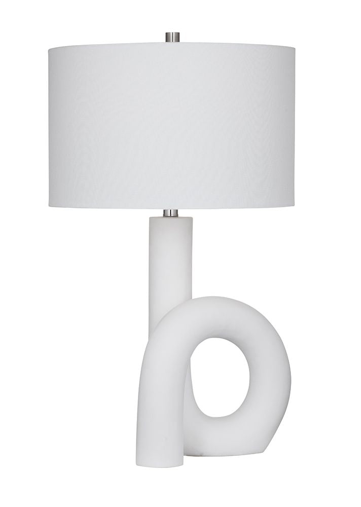 Bassett Mirror - Alexx 28" White Resin Table Lamp - L4550T view 1