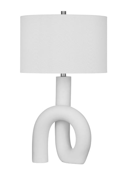 Bassett Mirror - Alexx 28" White Resin Table Lamp - L4550T view 2