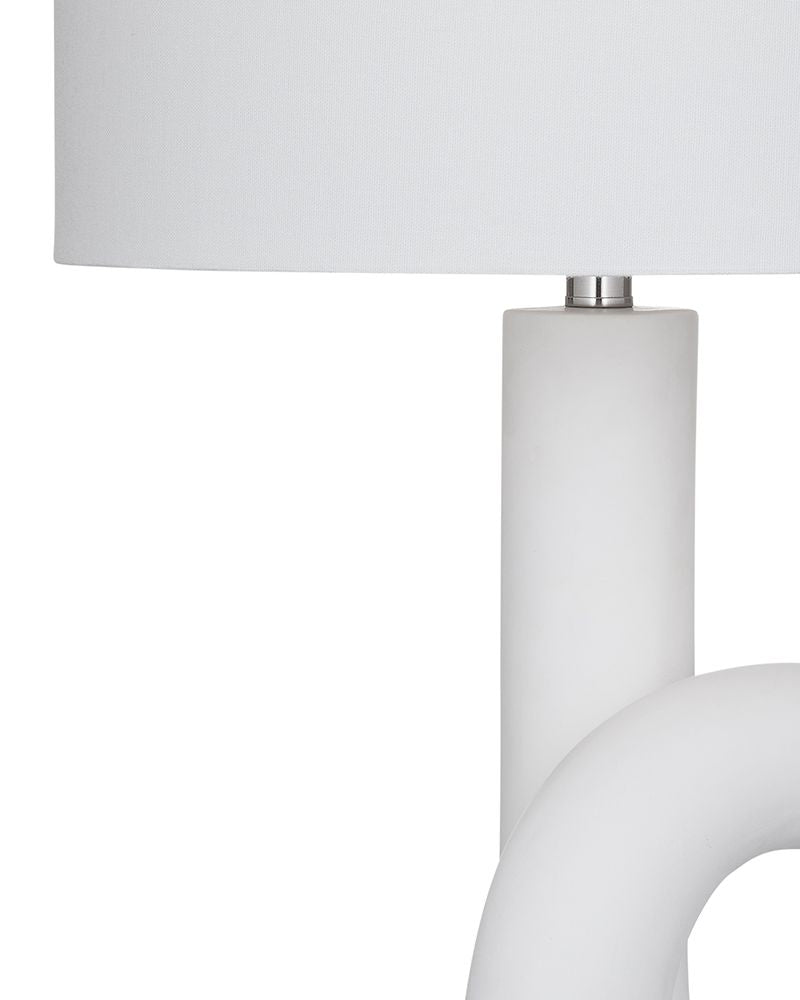 Bassett Mirror - Alexx 28" White Resin Table Lamp - L4550T view 3