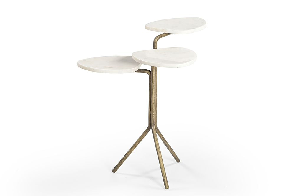 Bassett Mirror - Alpine White Marble Drink Table - 5602-LR-223 view 1
